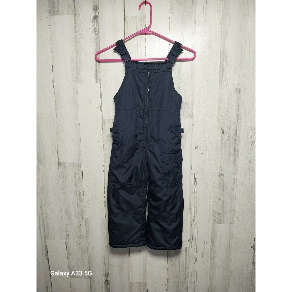 OshKosh Bgosh Navy Blue Snow Pants Adjustable Overall Bibs 5 Kids Boys / Girls